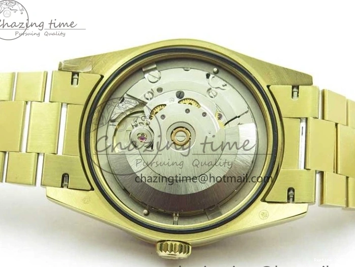 0503 Day-Date 36mm 128235 YG Crystal BP Best Edition Gray MOP Crystal Marker Dial on YG President Bracelet A MultiPurpose 2675